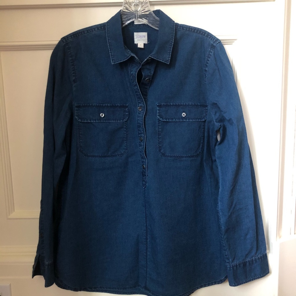 JCrew jeans collar top